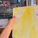 White/Yellow Oceanside Fusible 96 COE (OGT 365.1F) Sheet Glass Colorado Glassworks