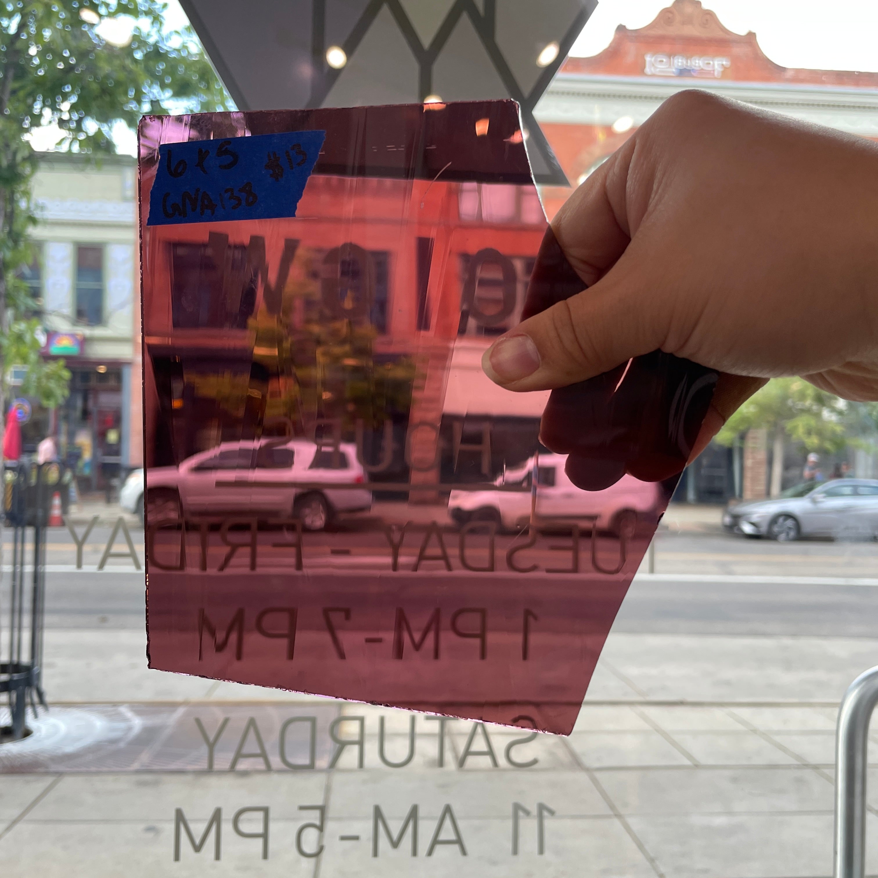 Mauve Transparent GNA Sheet Glass Colorado Glassworks