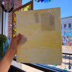 White/Yellow Oceanside Fusible 96 COE (OGT 365.1F) Sheet Glass Colorado Glassworks