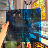 Deep Steel/Sky Blue Waterglass Oceanside Fusible 96 COE (OGT 433.1WF) Sheet Glass Colorado Glassworks