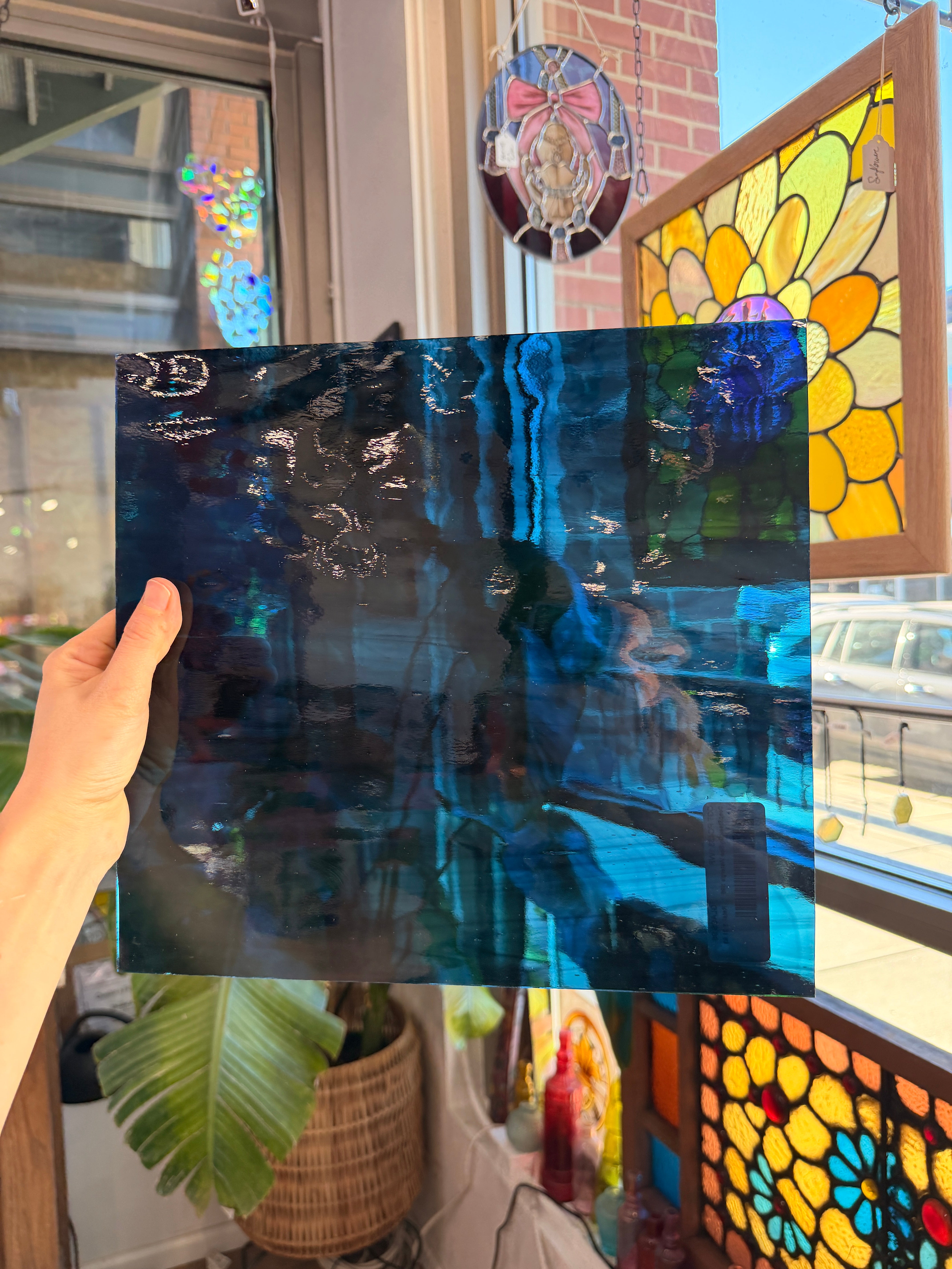 Deep Steel/Sky Blue Waterglass Oceanside Fusible 96 COE (OGT 433.1WF) Sheet Glass Colorado Glassworks