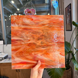 Autumn Flame Pearl Opal Oceanside Fusible 96 COE (OGT 6051.83CCF) Sheet Glass Colorado Glassworks