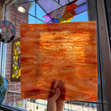 Autumn Flame Pearl Opal Oceanside Fusible 96 COE (OGT 6051.83CCF) Sheet Glass Colorado Glassworks