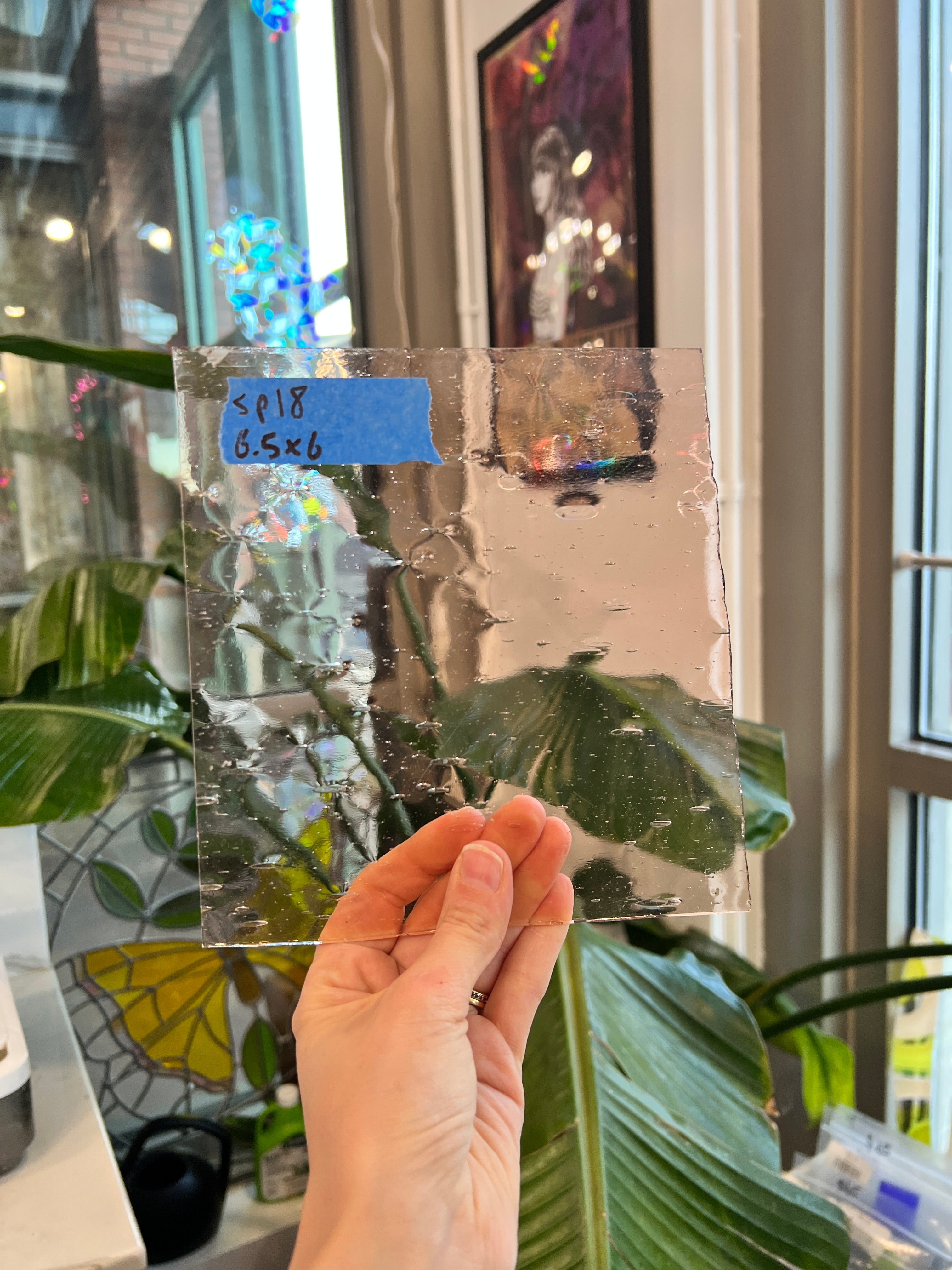 Light Pink Seedy Spectrum Sheet Glass Colorado Glassworks SP18 (6.5x6)