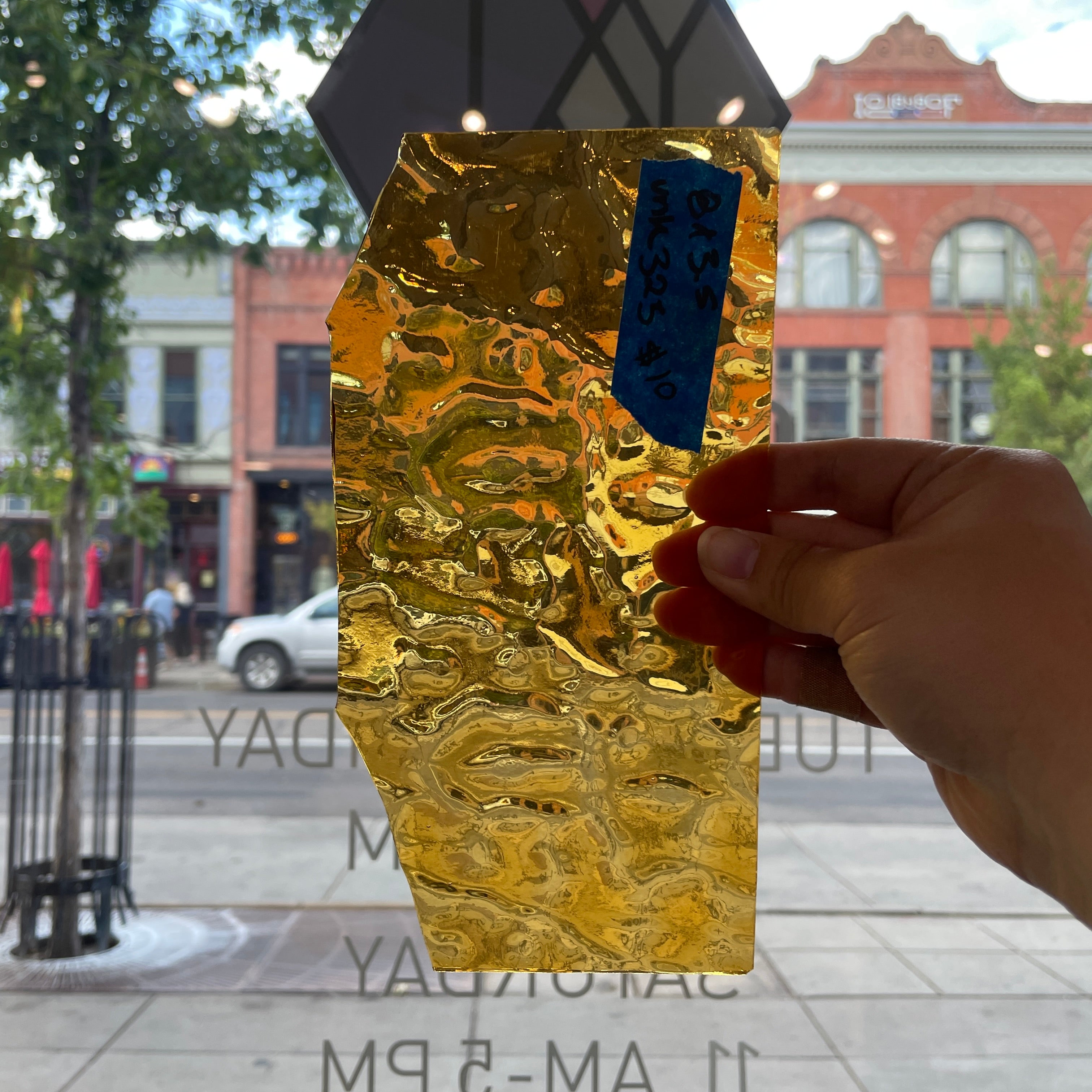 Amber Vintage Textured Transparent Sheet Glass Colorado Glassworks
