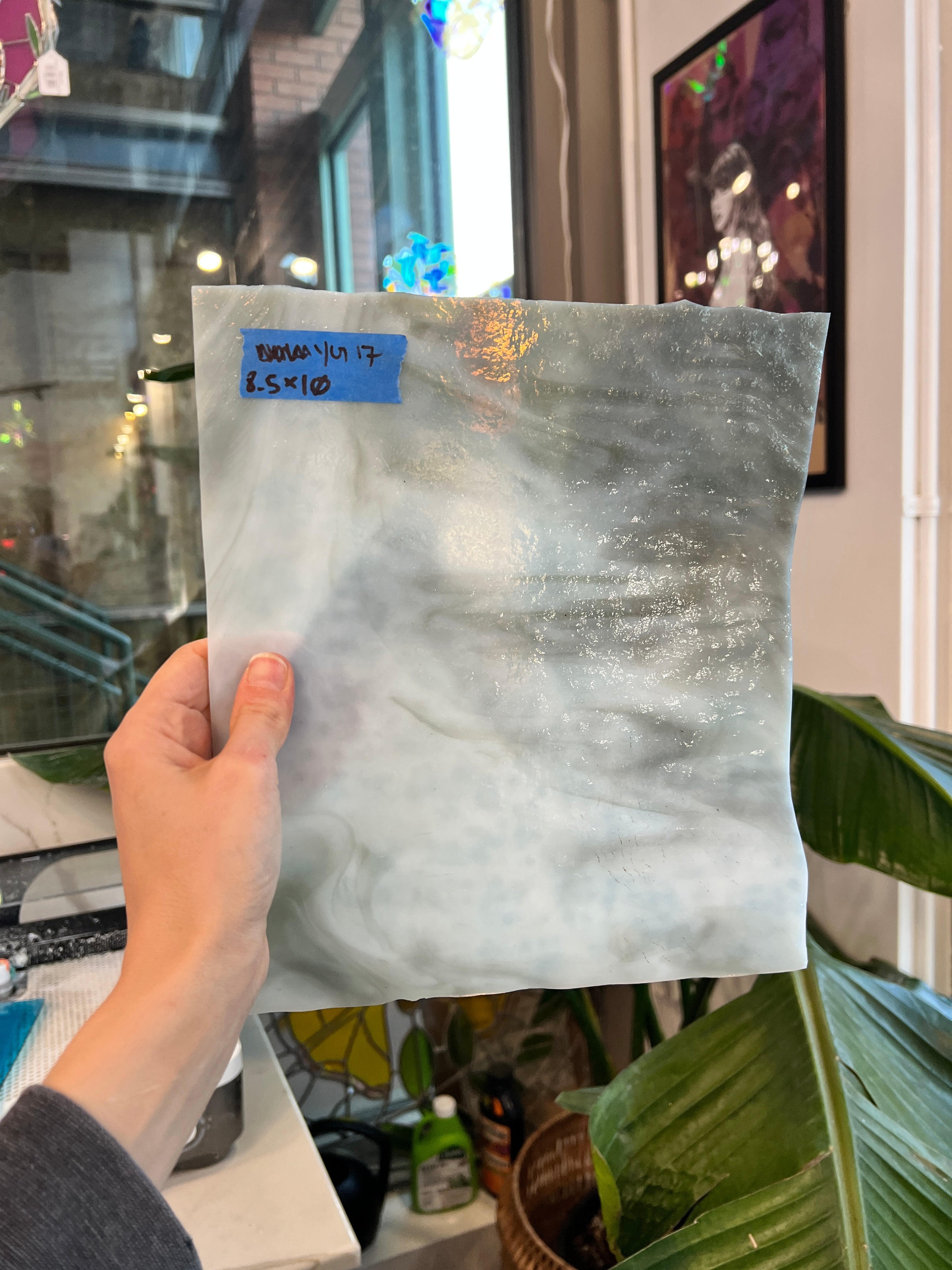 Gray White Mixed Youghiogheny Sheet Glass Colorado Glassworks