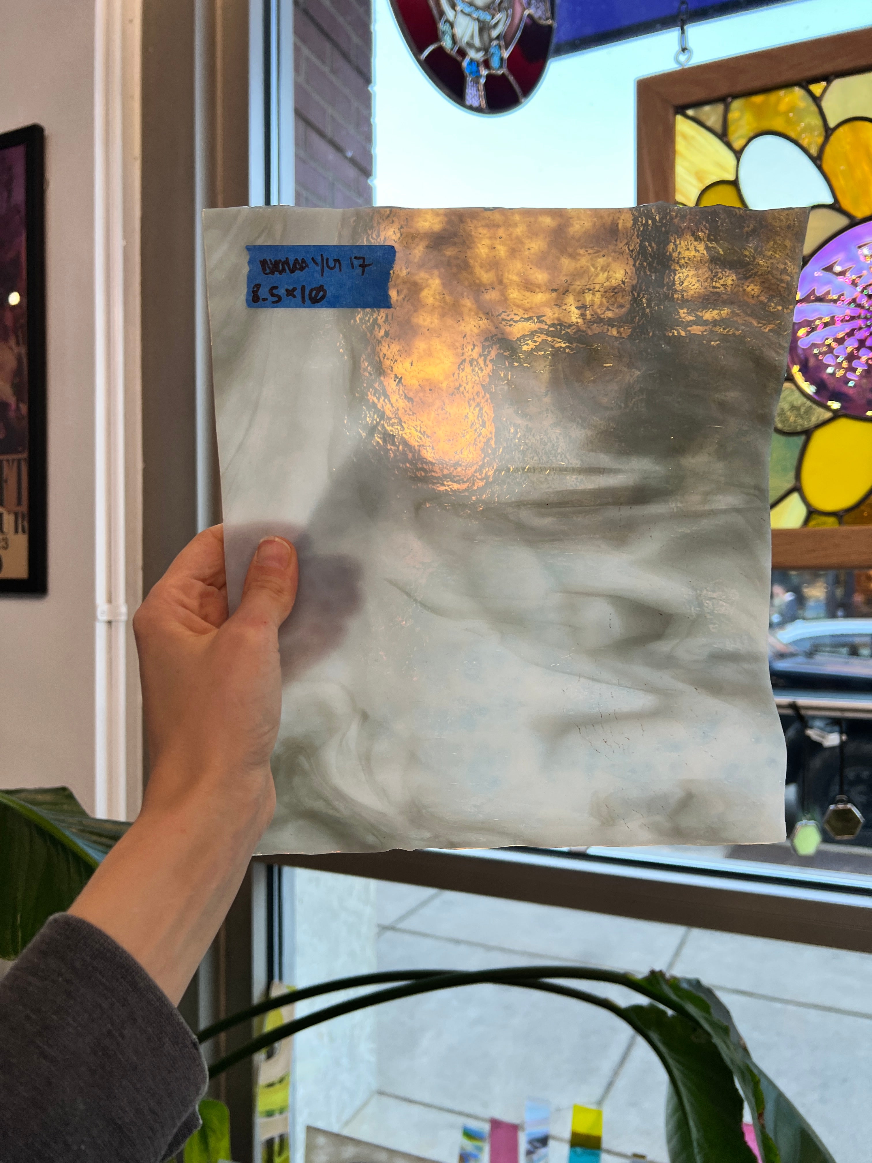 Gray White Mixed Youghiogheny Sheet Glass Colorado Glassworks