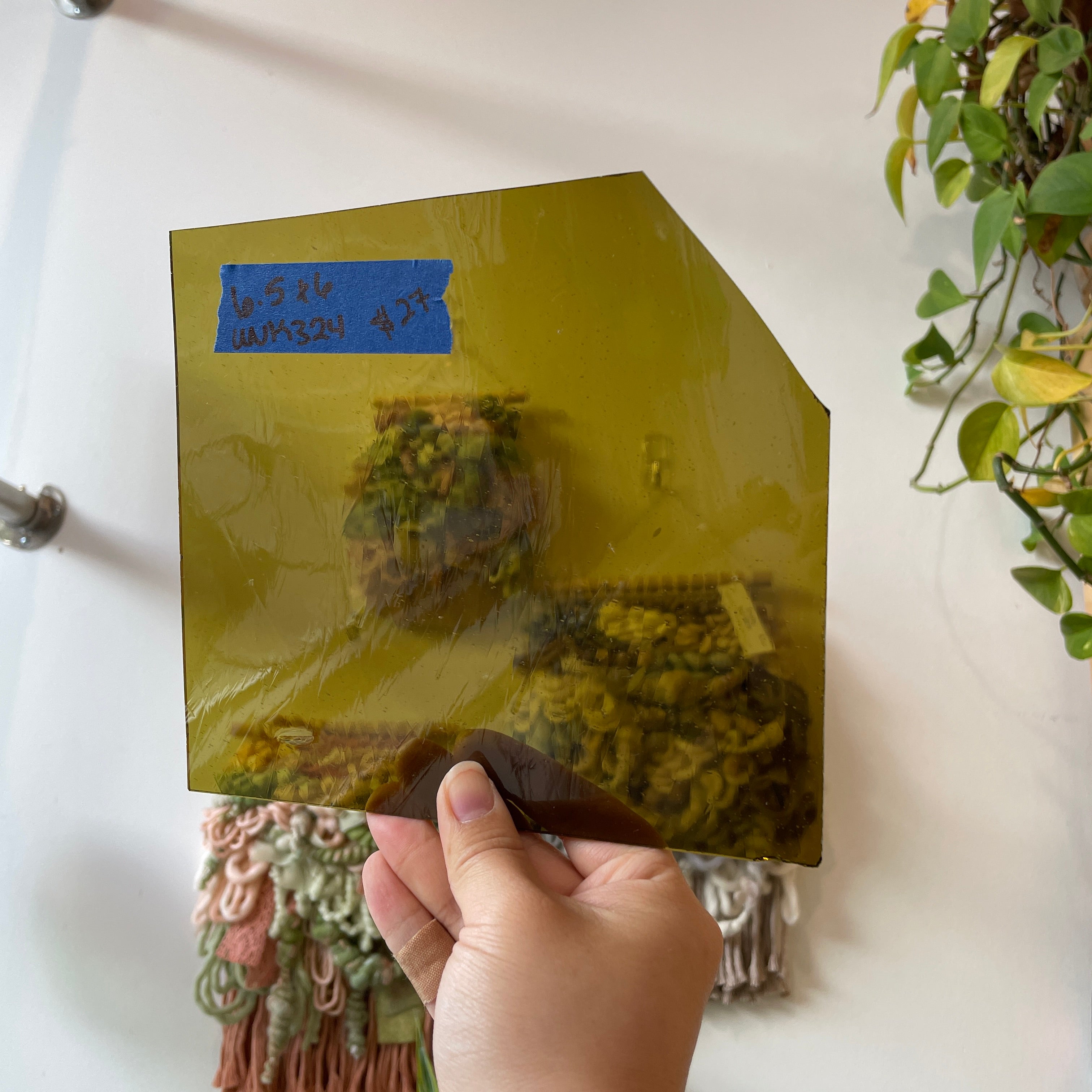 Olive Green Transparent Colorado Glassworks UNK324 (6.5x6in)