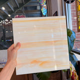 White/Orange Oceanside Fusible 96 COE (OGT 375.1F) Sheet Glass Colorado Glassworks