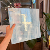 White/Colonial Blue Oceanside Fusible 96 COE (OGT 838.52F) Sheet Glass Colorado Glassworks