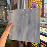 White/Colonial Blue Oceanside Fusible 96 COE (OGT 838.52F) Sheet Glass Colorado Glassworks