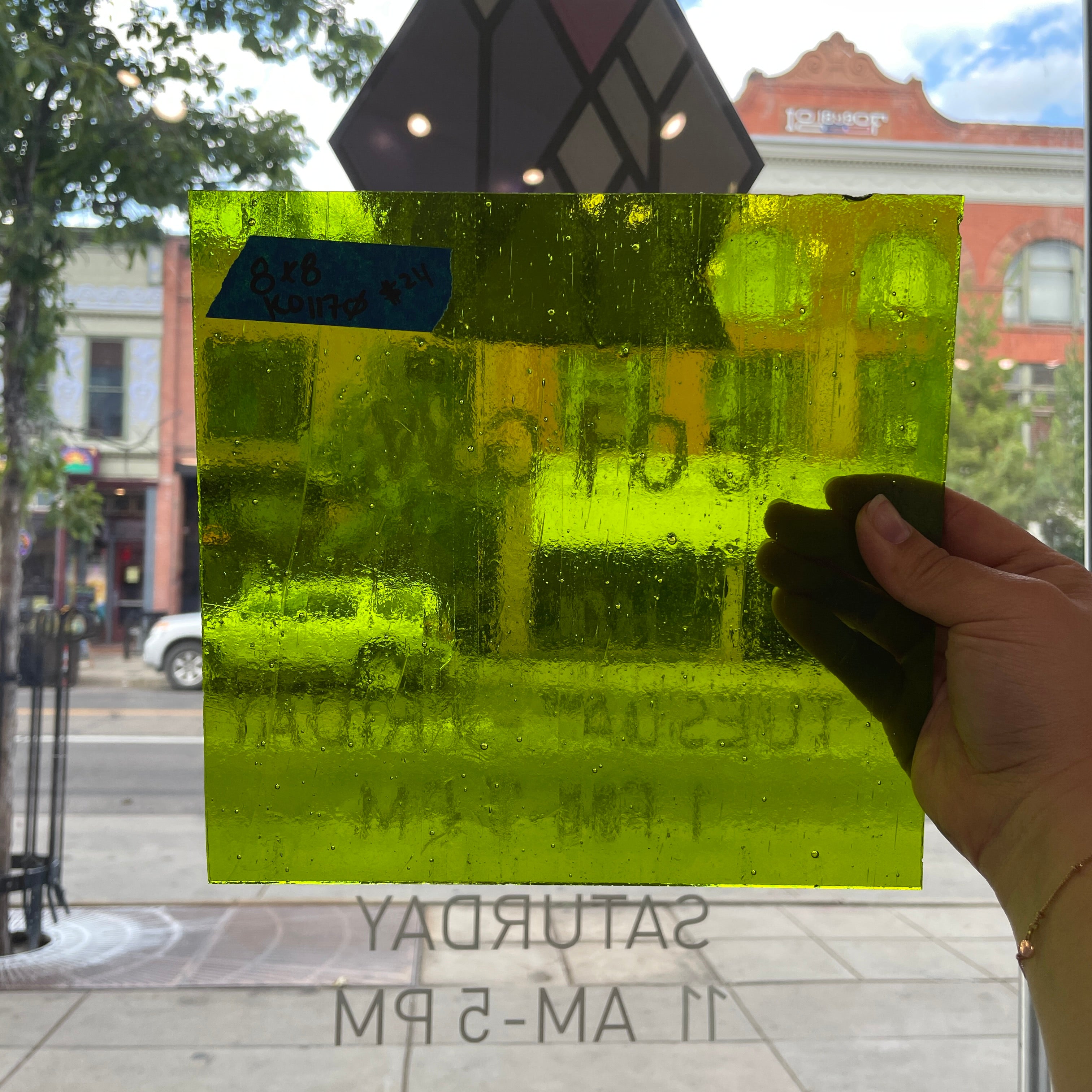Pickle Green Transparent Kokomo Colorado Glassworks