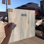 White/Colonial Blue Oceanside Fusible 96 COE (OGT 838.52F) Sheet Glass Colorado Glassworks