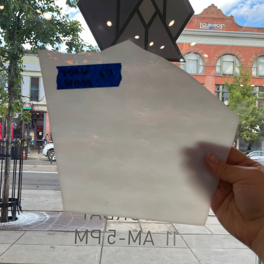 White Waterglass Spectrum Sheet Glass Colorado Glassworks