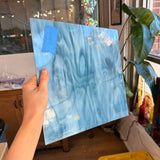 Steel Blue/White Oceanside Fusible 96 COE (OGT 838.74F) Sheet Glass Colorado Glassworks