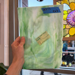 Vintage Blue Green White Mixed AC Fischer Sheet Glass Colorado Glassworks