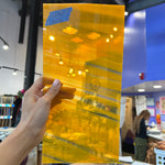 Lamberts Mouth Blown Orange Wispy Specality Sheet Sheet Glass Colorado Glassworks LA372 (6x12.5in)  