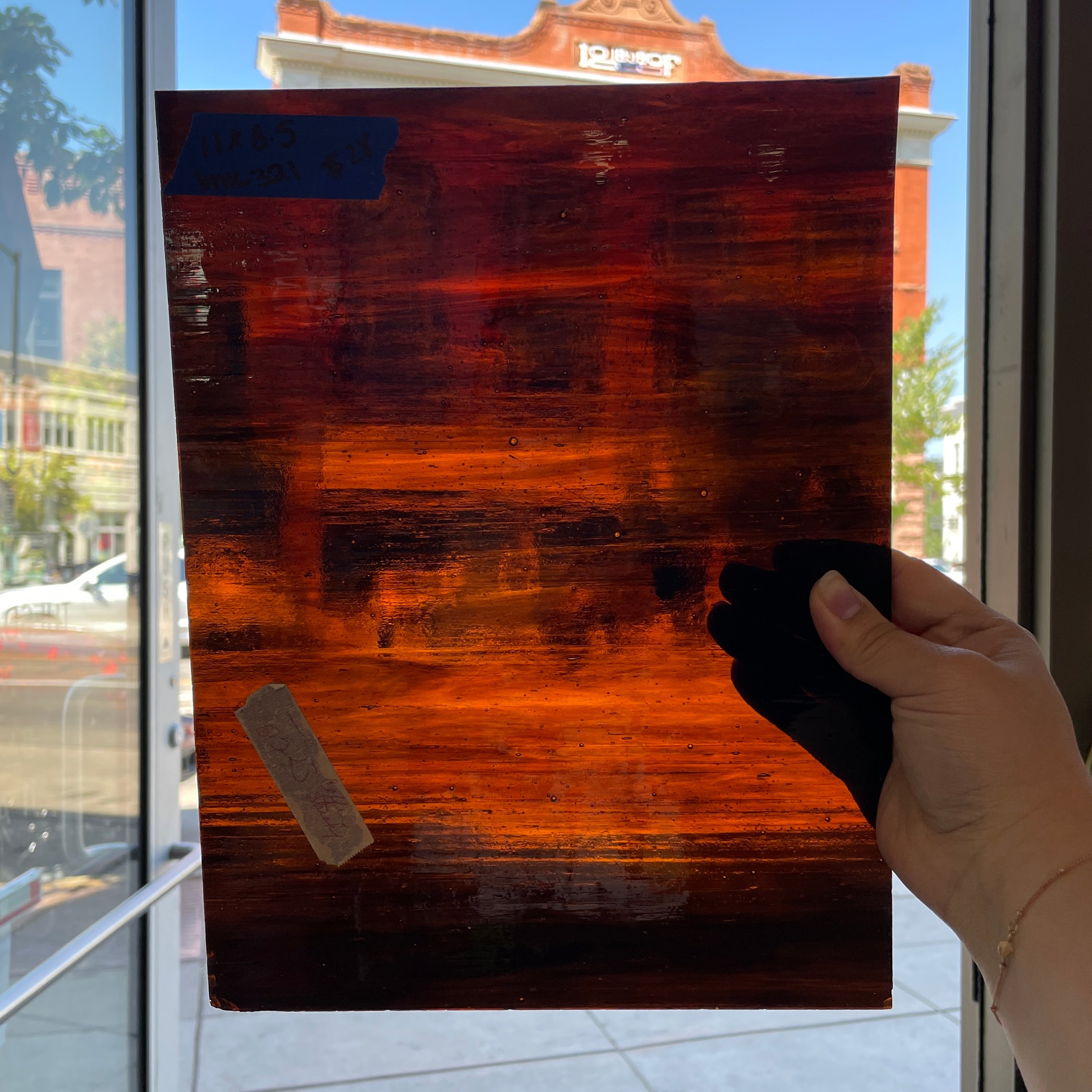 Root Beer Brown Transparent Sheet Glass Colorado Glassworks