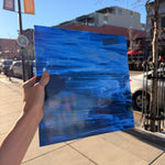 Navy Blue Wispy Oceanside Fusible 96 COE (OGT 838.96F) Sheet Glass Colorado Glassworks