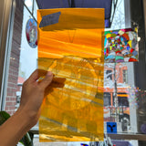Lamberts Mouth Blown Orange Wispy Specality Sheet Sheet Glass Colorado Glassworks   