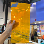 Lamberts Mouth Blown Orange Wispy Specality Sheet Sheet Glass Colorado Glassworks LA373 (12x6in)  