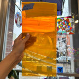 Lamberts Mouth Blown Orange Wispy Specality Sheet Sheet Glass Colorado Glassworks   