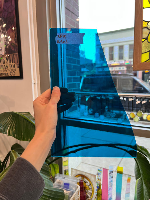 Blue Transparent Spectrum Fusible System 96 COE Sheet Glass Colorado Glassworks