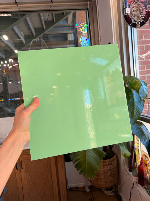 Easter (Pastel) Green Opalescent Oceanside Fusible 96 COE (OGT 222.72F) Sheet Glass Colorado Glassworks