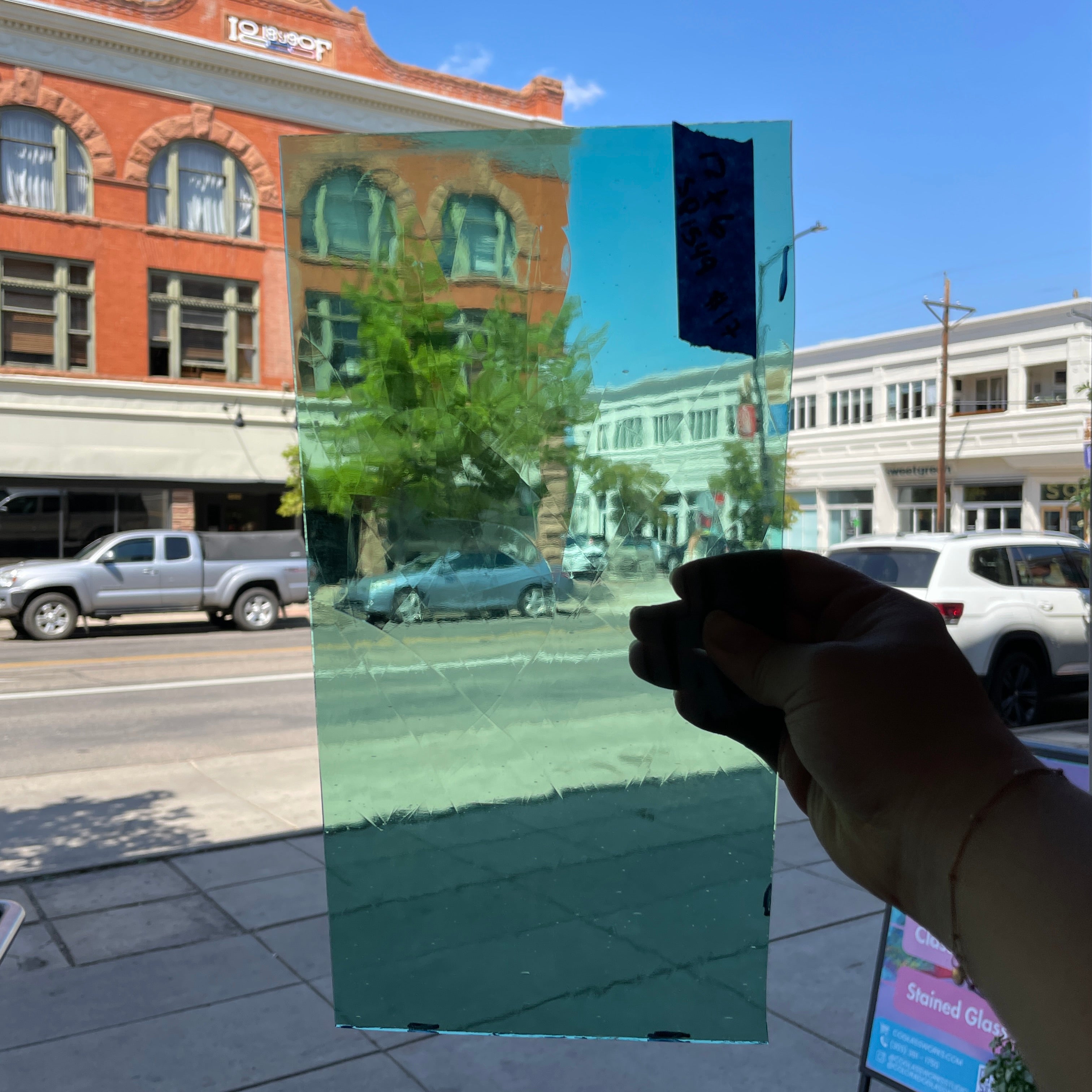 Seagreen Transparent Spectrum Sheet Glass Colorado Glassworks