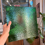 Medium Green Hammered Oceanside Fusible 96 COE (OGT 123HF) Sheet Glass Colorado Glassworks