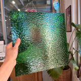 Medium Green Hammered Oceanside Fusible 96 COE (OGT 123HF) Sheet Glass Colorado Glassworks