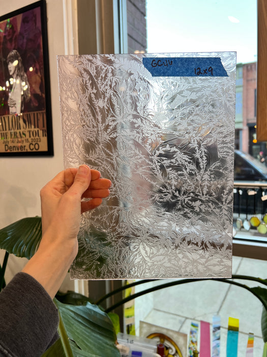 Vintage Light Pink Glue Chip Sheet Glass Glue Chip