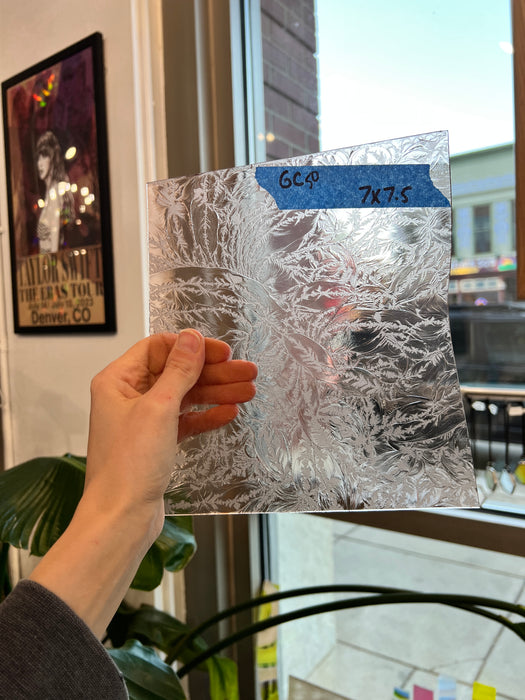 Vintage Light Pink Glue Chip Sheet Glass Glue Chip