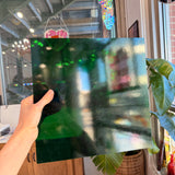 Dark Green Transparent Oceanside Fusible 96 COE (OGT 125F) Sheet Glass Colorado Glassworks