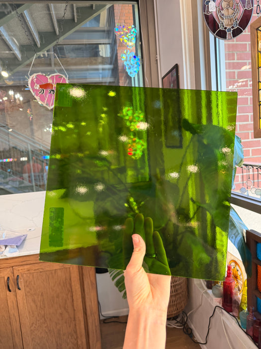 Moss Green Transparent Oceanside Fusible 96 COE (OGT 526.2F) Sheet Glass Colorado Glassworks