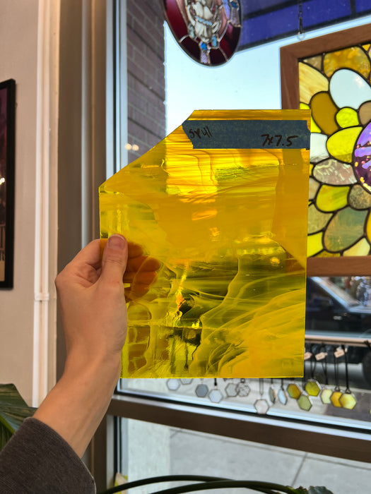 Yellow Clear Wispy Spectrum Sheet Glass Spectrum