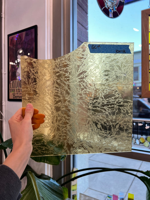 Yellow/Light Amber Glue Chip Sheet Glass Colorado Glassworks