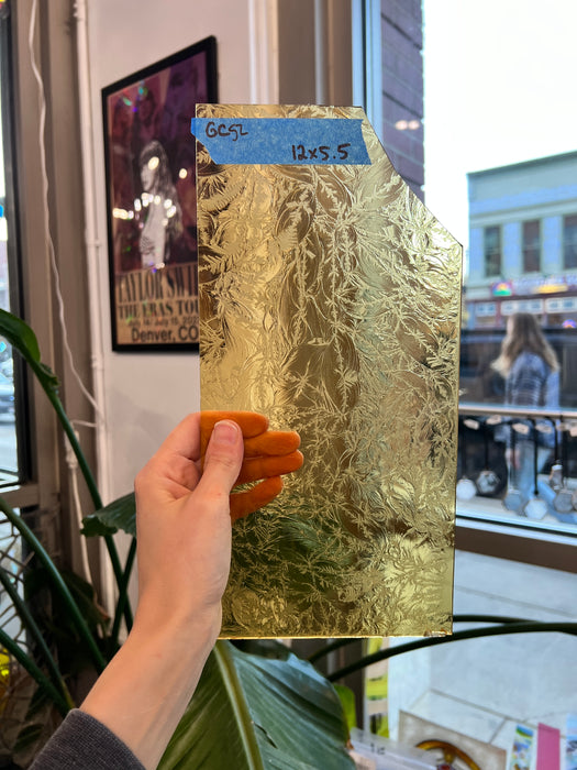 Yellow/Light Amber Glue Chip Sheet Glass Colorado Glassworks