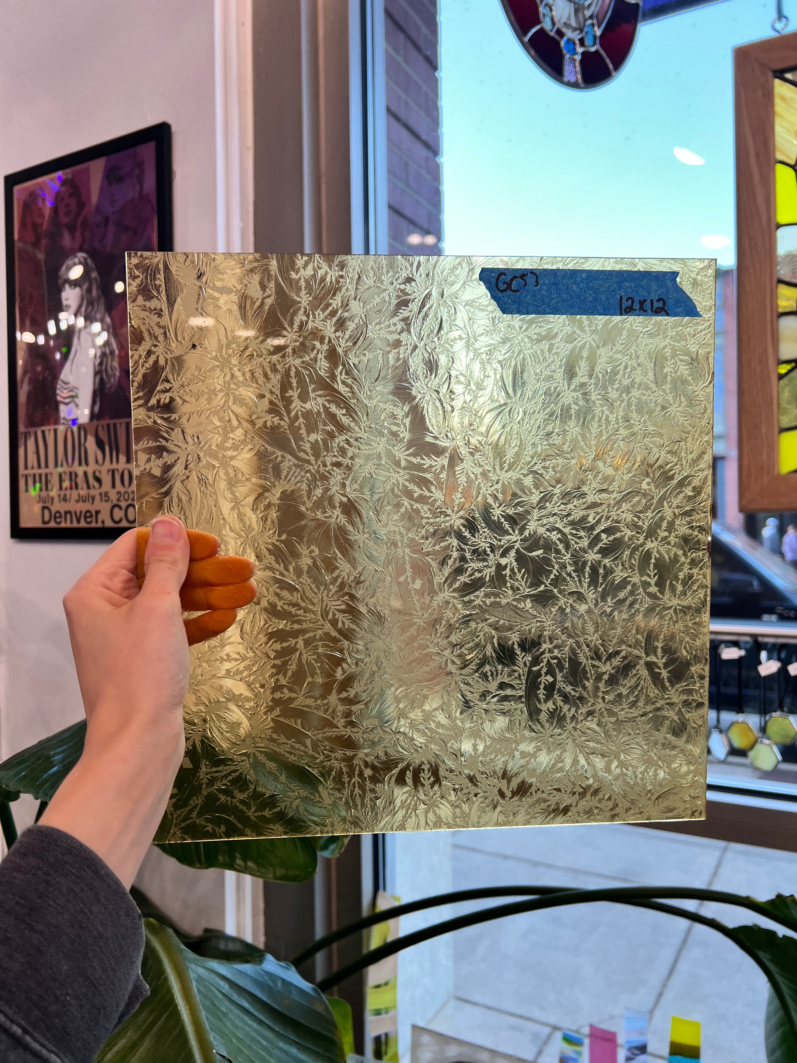 Yellow/Light Amber Glue Chip Sheet Glass Colorado Glassworks
