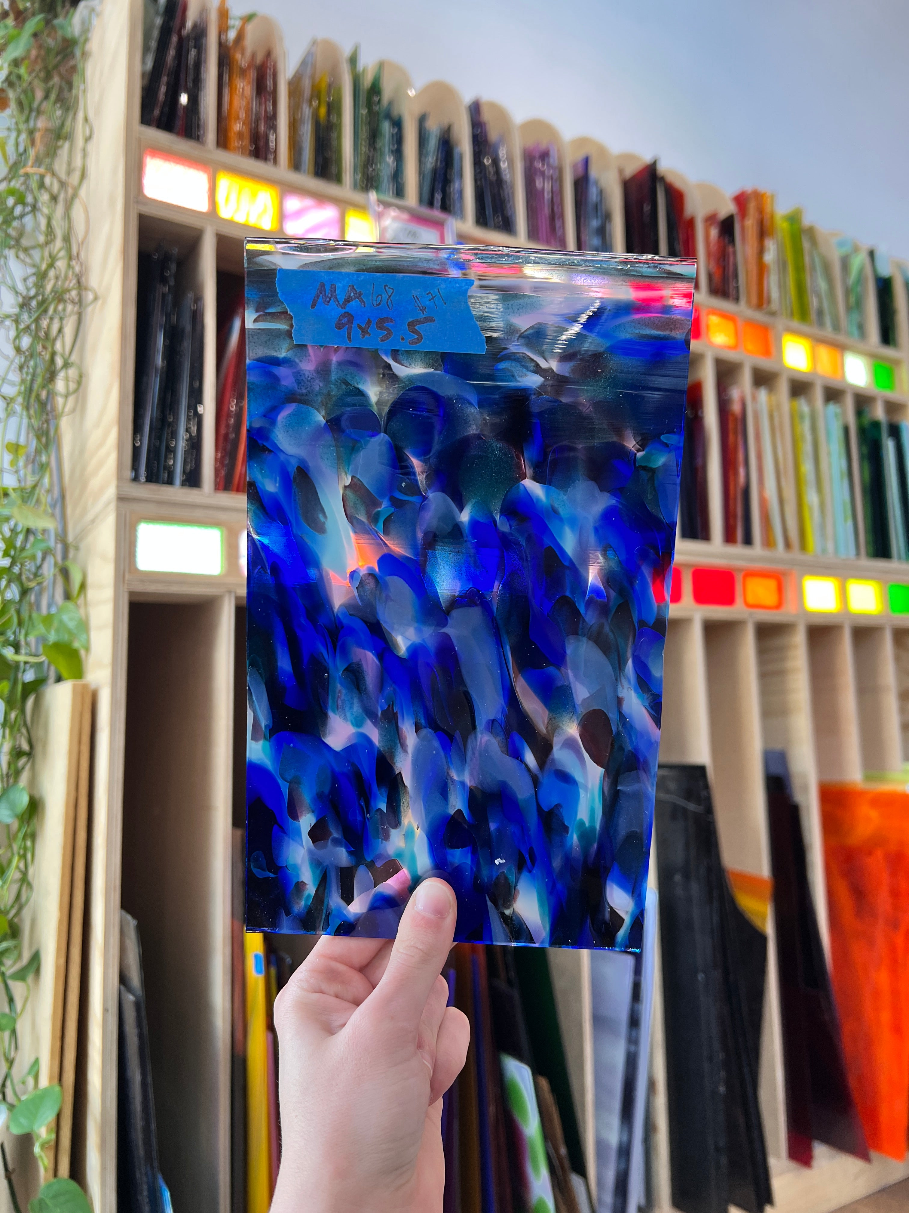 Hydrangea Haze COGW by Monarch Glass Sheet Glass Colorado Glassworks