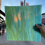 Aqua Lime Pearl Opal Oceanside Fusible 96 COE Sheet Glass Colorado Glassworks