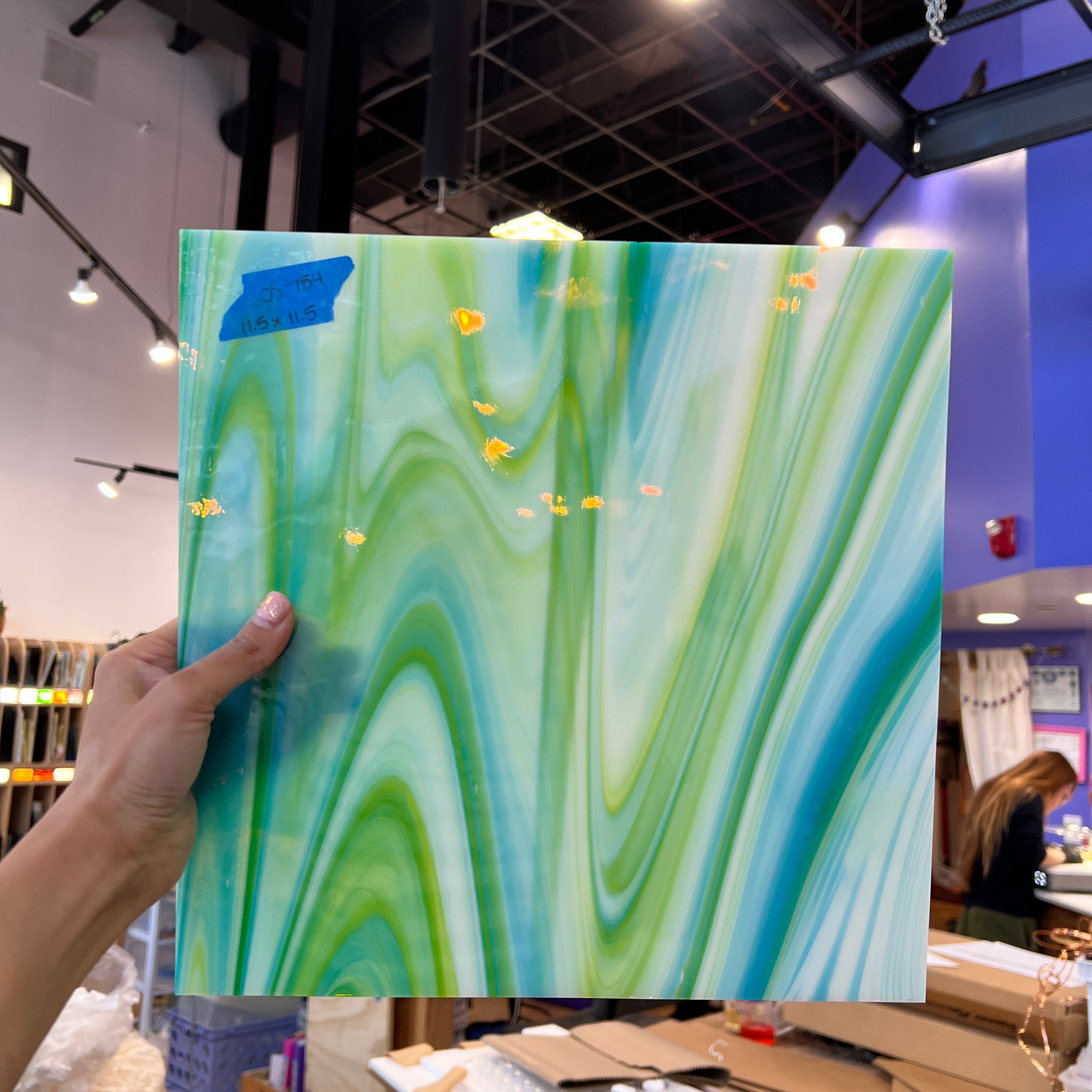Lagoon Fusers Reserve Oceanside Fusible 96 COE (623-52S-F) Sheet Glass Colorado Glassworks