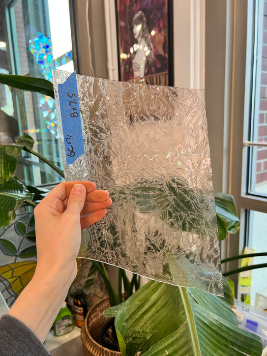 Vintage Light Pink Glue Chip Sheet Glass Glue Chip GC54 (8x7.5in)