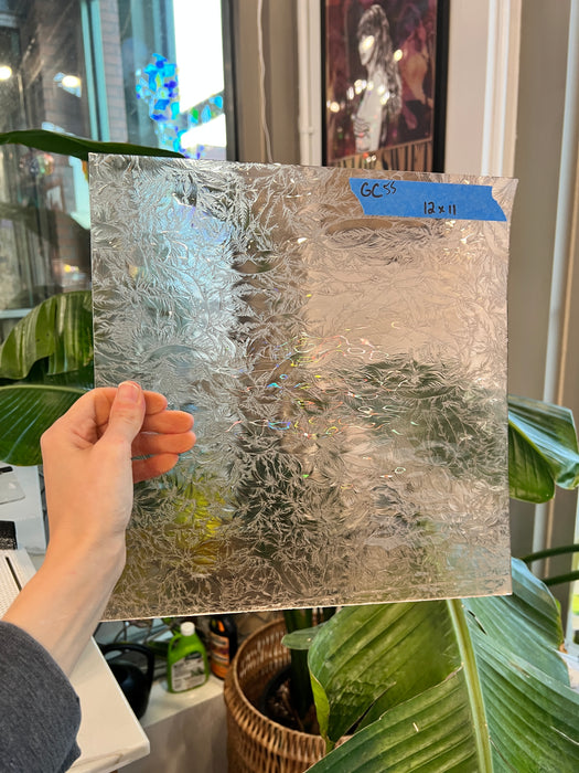 Vintage Light Pink Glue Chip Sheet Glass Glue Chip GC55 (12x11)