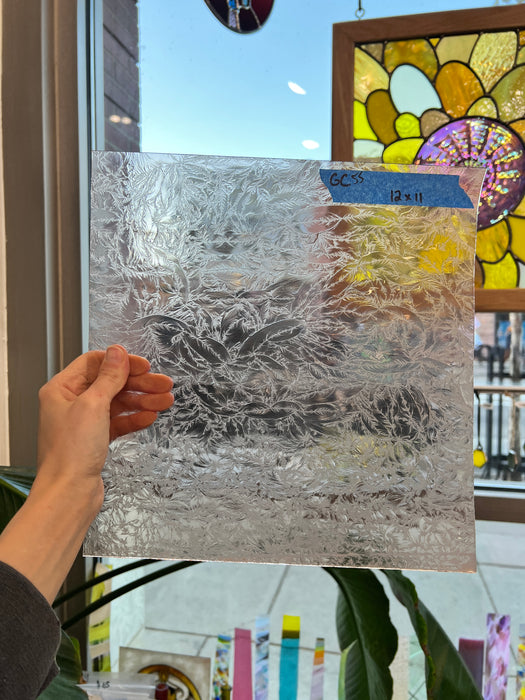 Vintage Light Pink Glue Chip Sheet Glass Glue Chip