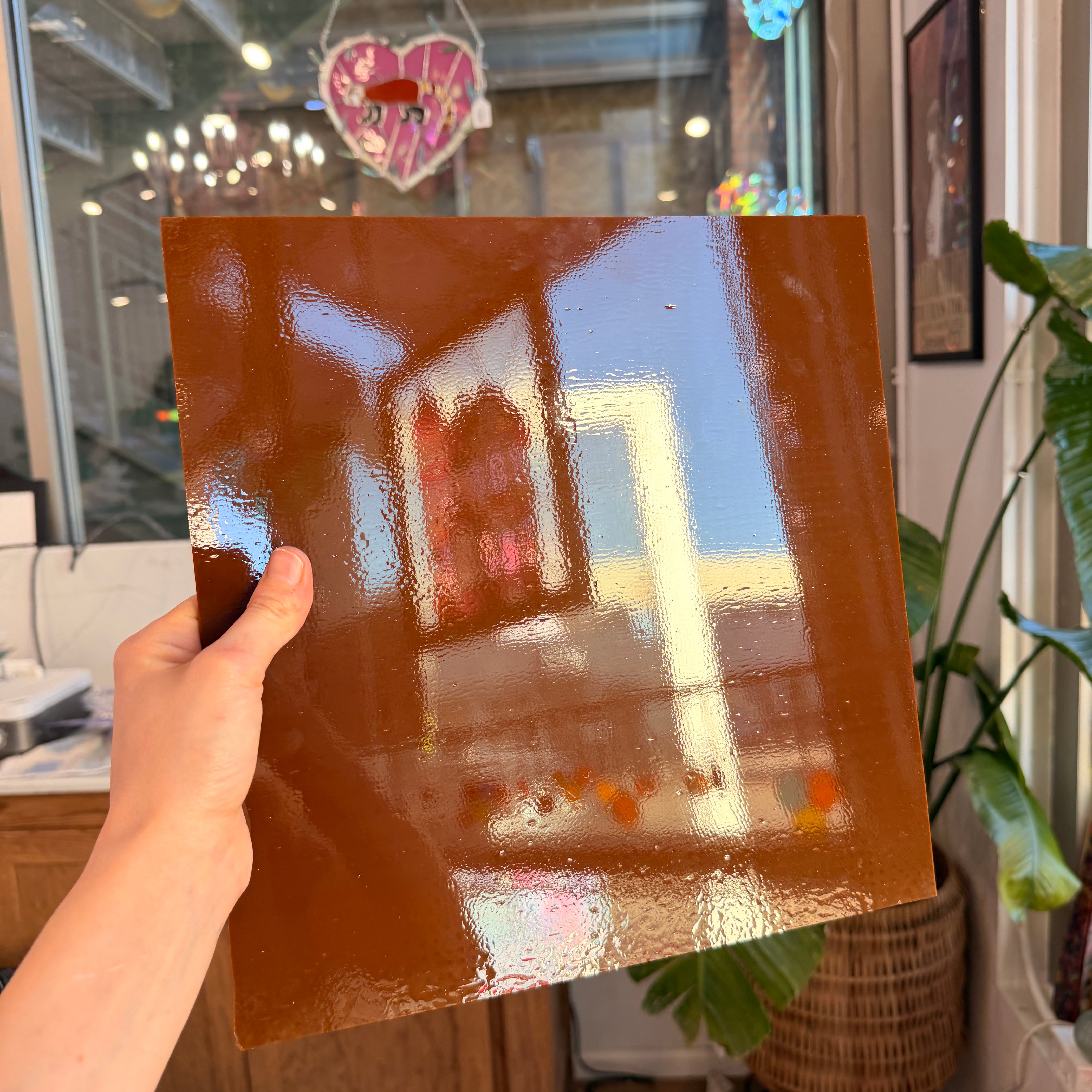 Chestnut Brown Opal Oceanside Fusible 96 COE (OGT 211.74F) Sheet Glass Colorado Glassworks