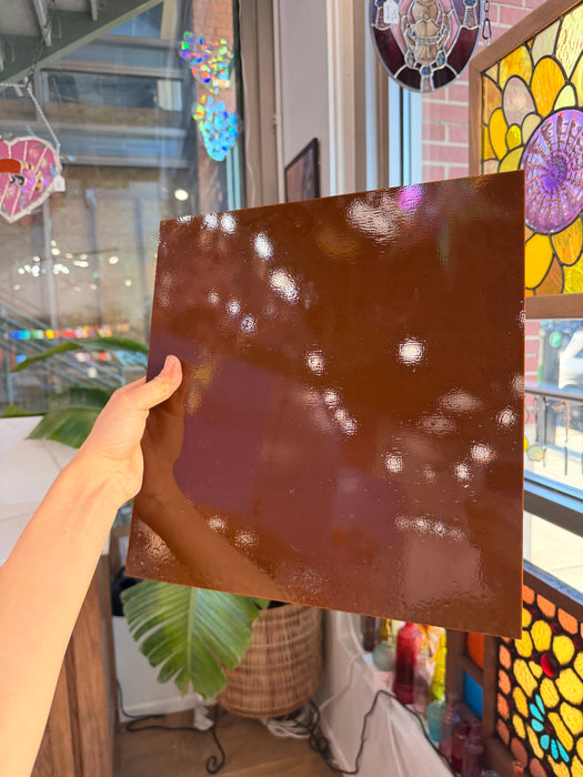 Chestnut Brown Opal Oceanside Fusible 96 COE (OGT 211.74F) Sheet Glass Colorado Glassworks