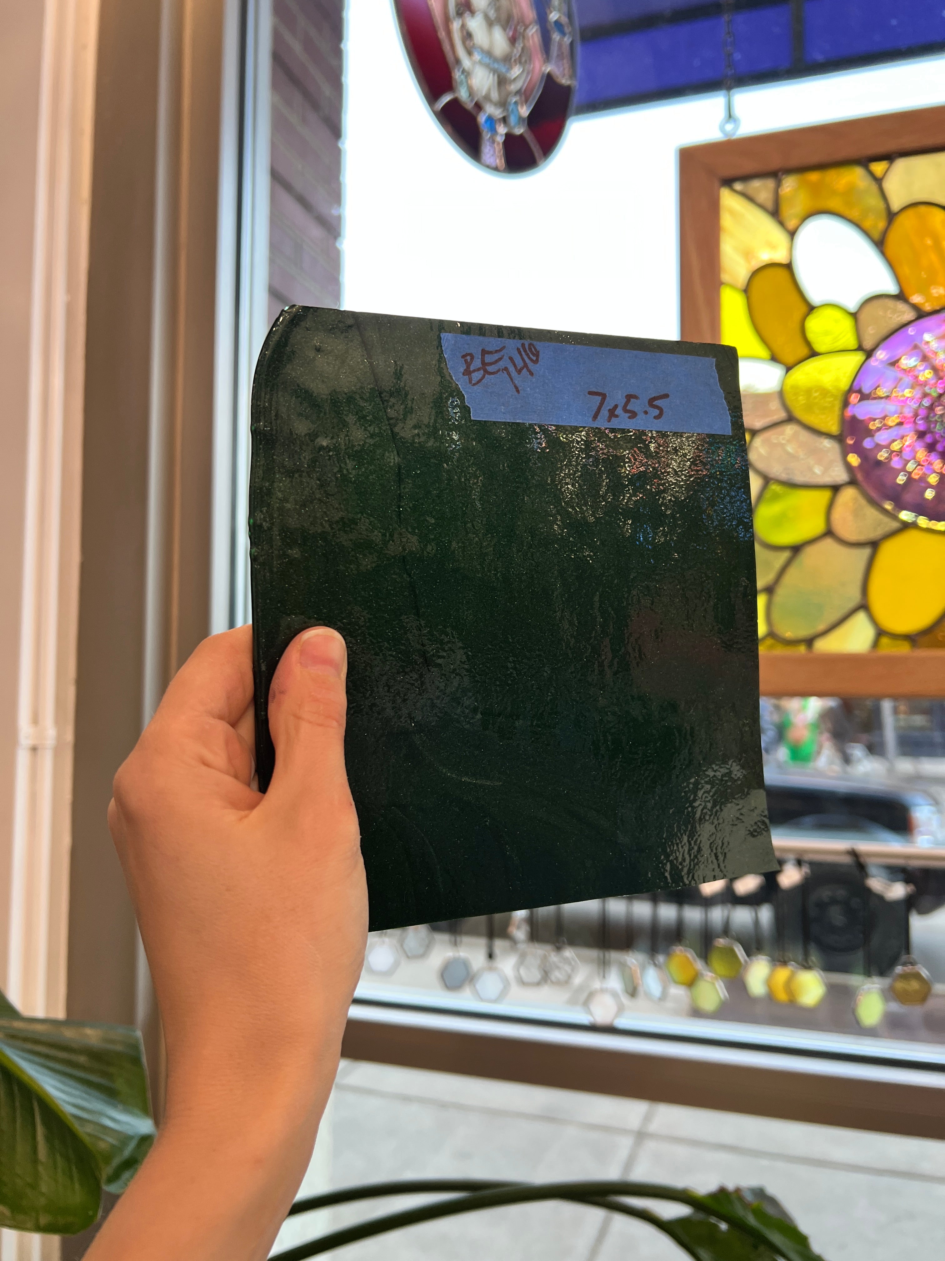 Bullseye Green Aventurine 90 COE 1112-30F Sheet Glass Colorado Glassworks