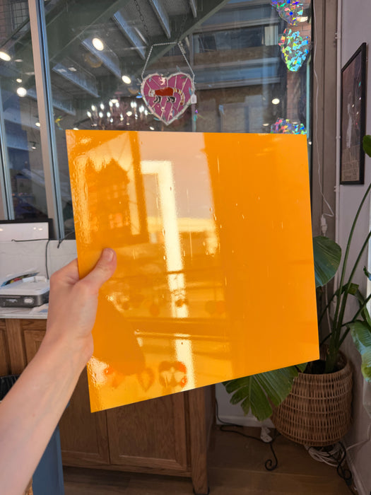Marigold Opal Oceanside Fusible 96 COE (OGT 60.355F) Sheet Glass Colorado Glassworks