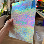 Iridescent Dew Drop Clear Wissmach Sheet Glass Colorado Glassworks   